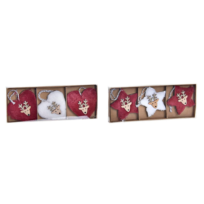 Christmas Decorations Set DKD Home Decor Polyester (21 x 8 x 1 cm) (8 cm) (2 Units)