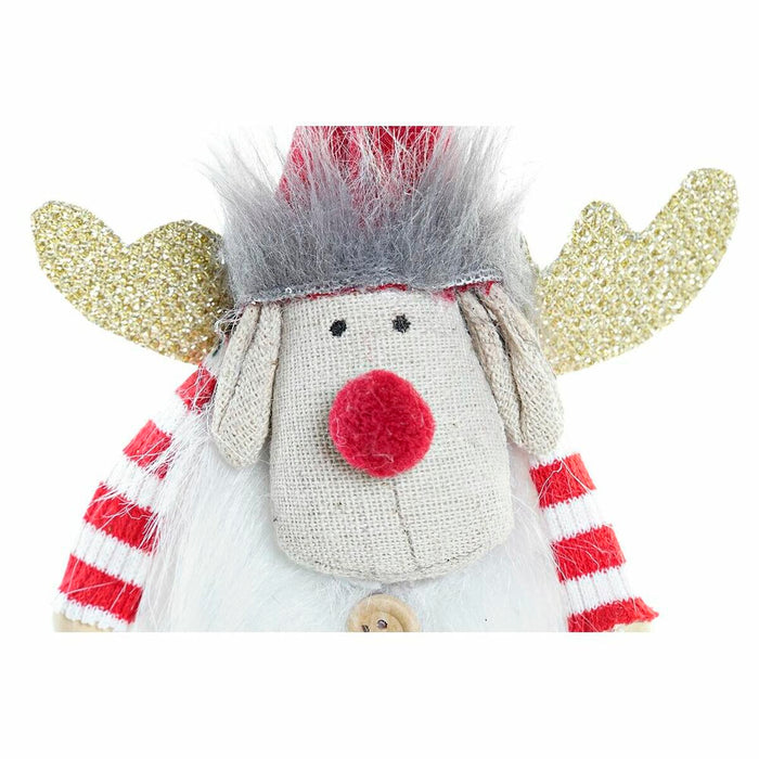 Christmas bauble DKD Home Decor Polyester Reindeer (8 x 5 x 23 cm) (2 Units)