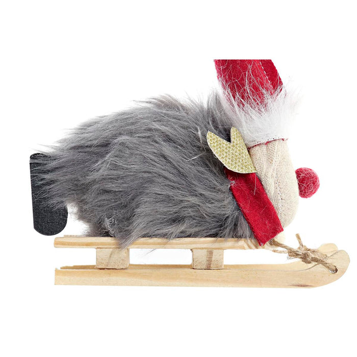 Christmas bauble DKD Home Decor Polyester Reindeer (15 x 5,5 x 16,5 cm) (2 Units)