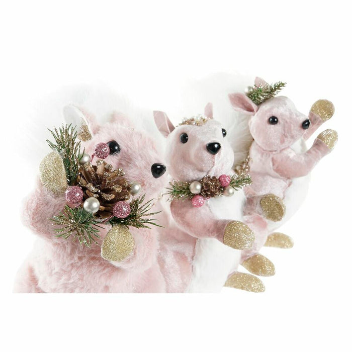 Christmas bauble DKD Home Decor Polyester Squirrel (13 x 16 x 21 cm) (3) (3 Units)