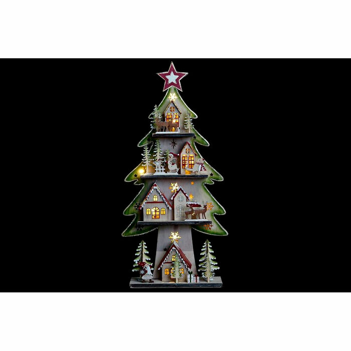 Christmas Tree DKD Home Decor Red Tree Blue Pink Wood Green (23 x 9 x 47 cm) (2 Units)