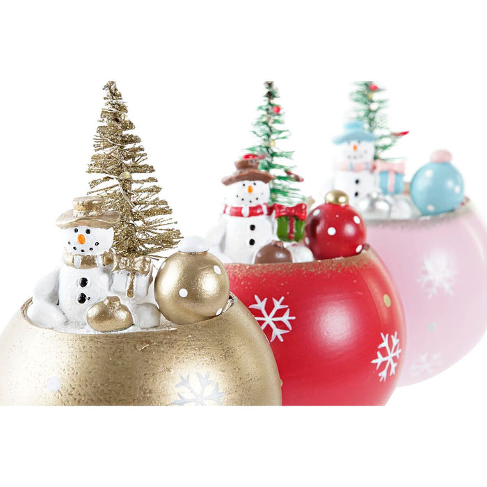 Christmas bauble DKD Home Decor MDF (8 x 8 x 11 cm) (3) (3 Units)