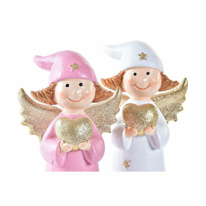 Christmas bauble DKD Home Decor Porcelain Angel (7 x 5 x 14 cm) (2 Units)