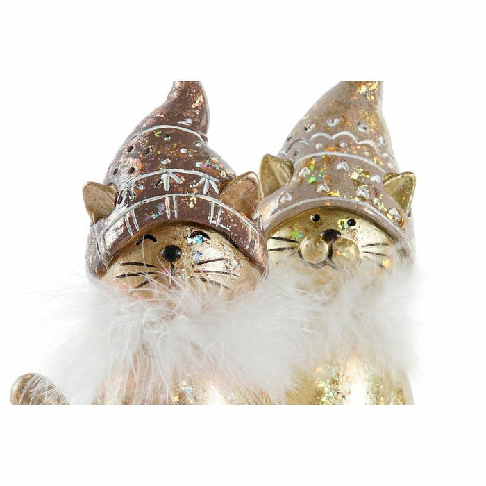 Christmas bauble DKD Home Decor Resin Cat (9 x 6 x 15 cm) (2 Units)