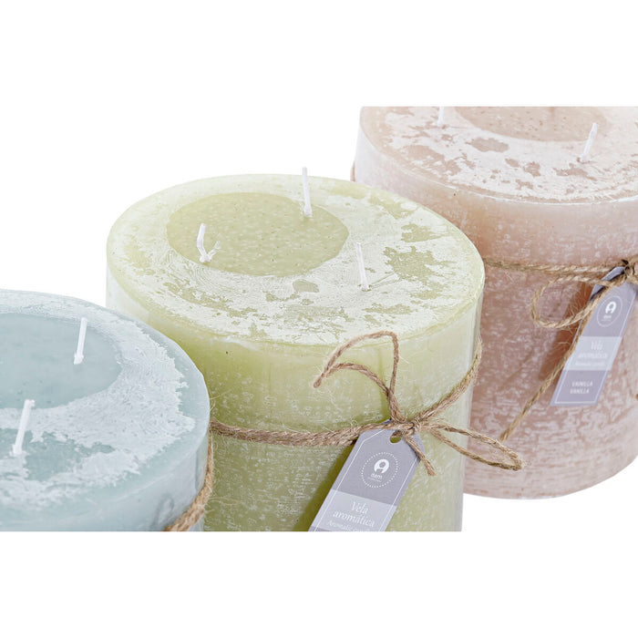 Candle DKD Home Decor Vanilla Wax Basic (12 x 12 x 12 cm) (3 Units)