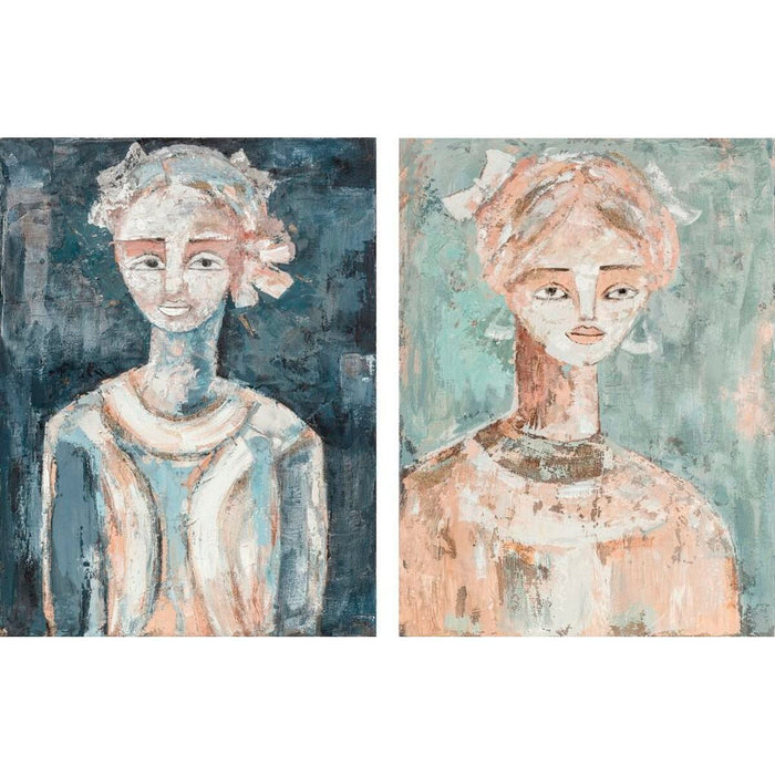 Canvas DKD Home Decor Pinewood Canvas 90 x 4 x 120 cm 90 x 3,7 x 120 cm