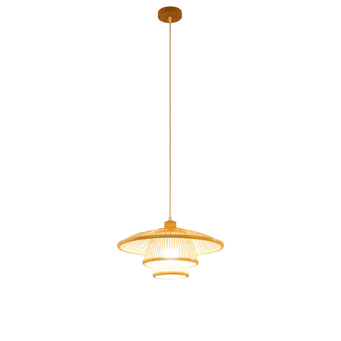 Ceiling Light DKD Home Decor Natural Bamboo 50 W 40 x 40 x 17 cm