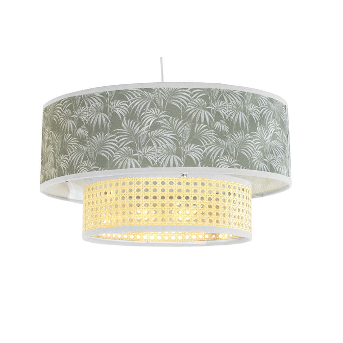 Ceiling Light DKD Home Decor Natural Black Polyester White Green 40 W 50 W (46 x 46 x 25 cm)