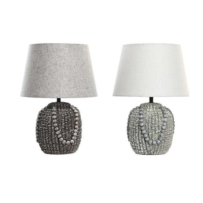 Desk lamp DKD Home Decor Black Cloth Polyester Green Stoneware 220 V 50 W (24 x 24 x 34 cm) (2 Units)