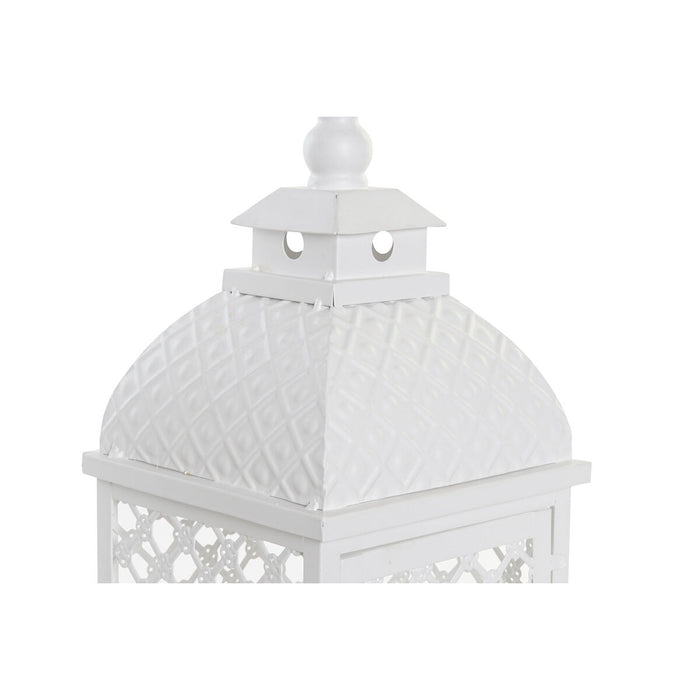 Lantern set DKD Home Decor White Metal Crystal Arab Aged finish 24 x 24 x 74 cm (3 Pieces)