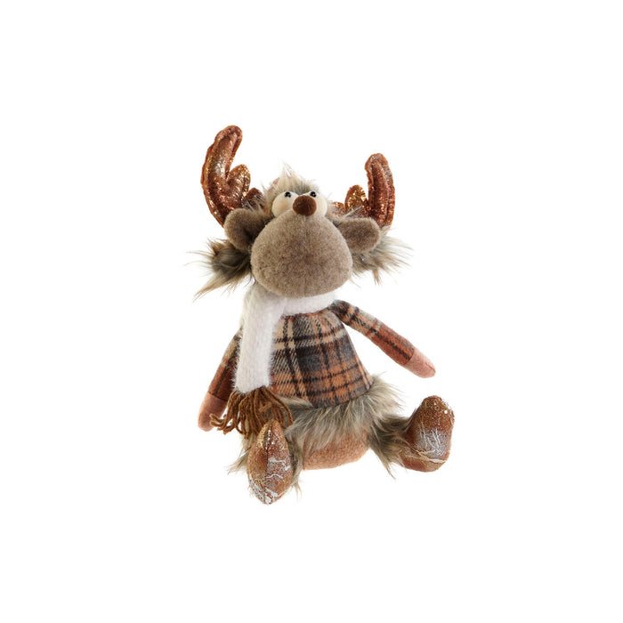 Christmas bauble DKD Home Decor Brown Reindeer 14 x 12 x 35 cm (2 Units)