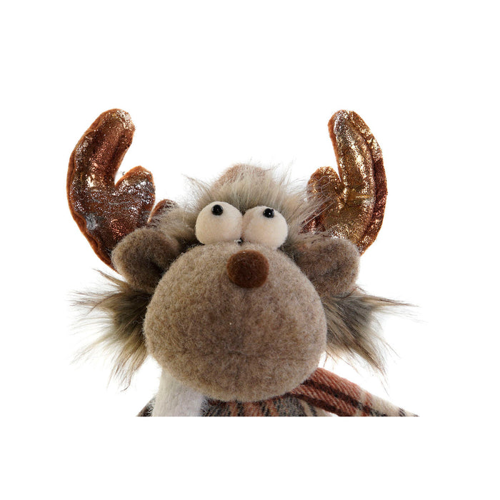 Christmas bauble DKD Home Decor Brown Reindeer 14 x 12 x 35 cm (2 Units)