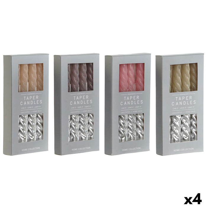 Candle Set DKD Home Decor Bicoloured 2 x 2 x 18,5 cm 4 Pieces (4 Units)