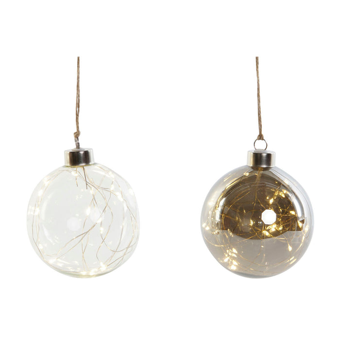 Hanging decoration DKD Home Decor Transparent Crystal 10 x 10 x 10 cm (2 Units)