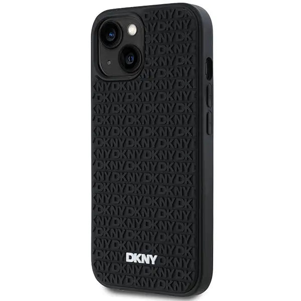 DKNY 3D Rubber Repeat Pattern case for iPhone 15/14/13 - black - Cell phone cases and covers<<<HurtelXML