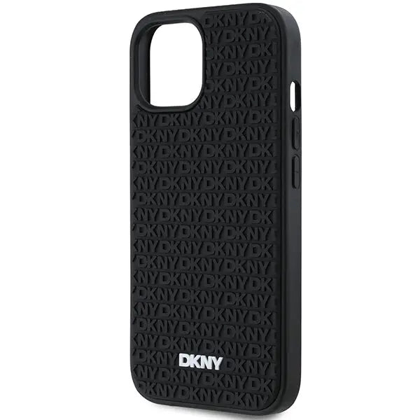 DKNY 3D Rubber Repeat Pattern case for iPhone 15/14/13 - black - Cell phone cases and covers<<<HurtelXML