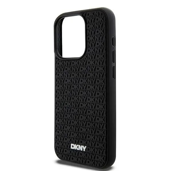 DKNY 3D Rubber Repeat Pattern case for iPhone 15 Pro Max - black - Cell phone cases and covers<<<HurtelXML