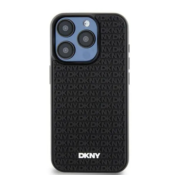 DKNY 3D Rubber Repeat Pattern case for iPhone 15 Pro Max - black - Cell phone cases and covers<<<HurtelXML