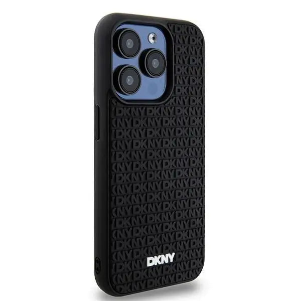 DKNY 3D Rubber Repeat Pattern case for iPhone 15 Pro Max - black - Cell phone cases and covers<<<HurtelXML