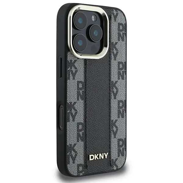 DKNY Checkered Pattern Magsafe iPhone 16 Pro Case - Black - Cell phone cases and covers<<<HurtelXML