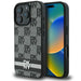 DKNY Checkered Pattern & Printed Stripes case for iPhone 16 Pro Max - black - Cell phone cases and covers<<<HurtelXML
