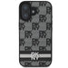 DKNY Checkered Pattern & Printed Stripes iPhone 16 Case - Black - Cell phone cases and covers<<<HurtelXML