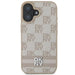 DKNY Checkered Pattern & Printed Stripes iPhone 16 Case - Pink - Cell phone cases and covers<<<HurtelXML