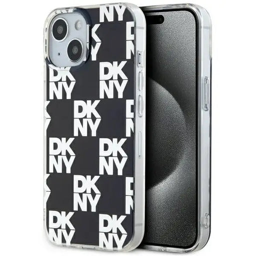 DKNY IML Checkered Mono Pattern case for iPhone 15 / 14 / 13 - black - Cell phone cases and covers<<<HurtelXML