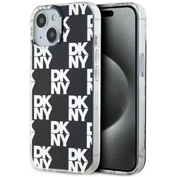 DKNY IML Checkered Mono Pattern case for iPhone 15 Plus / 14 Plus - black - Cell phone cases and covers<<<HurtelXML
