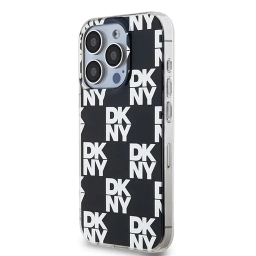 DKNY IML Checkered Mono Pattern case for iPhone 15 Pro - black - Cell phone cases and covers<<<HurtelXML