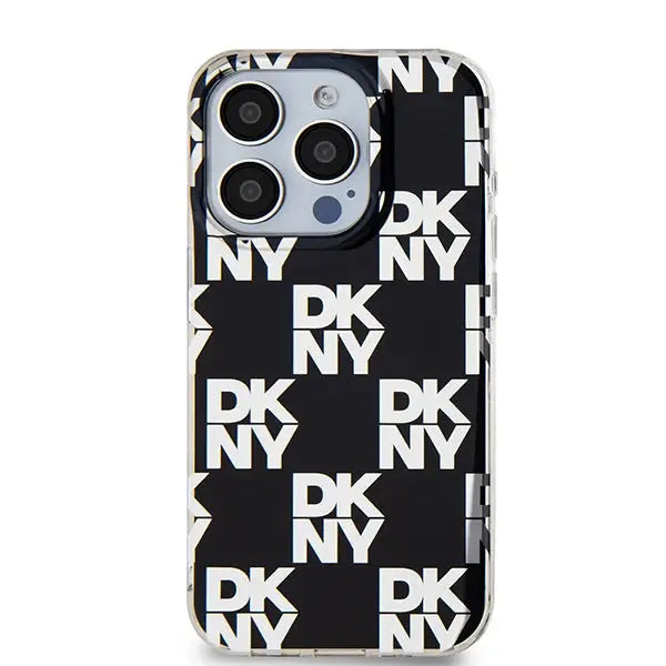 DKNY IML Checkered Mono Pattern case for iPhone 15 Pro - black - Cell phone cases and covers<<<HurtelXML
