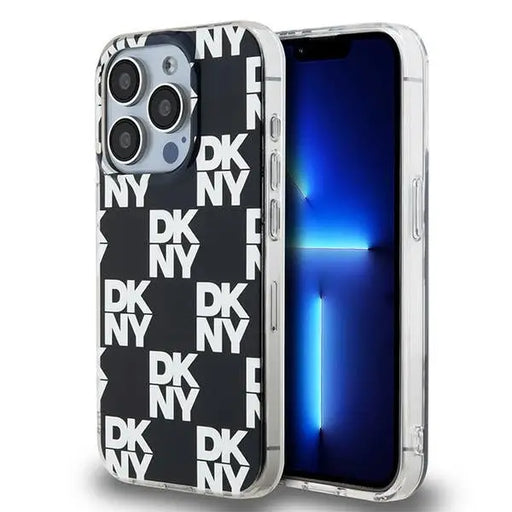 DKNY IML Checkered Mono Pattern case for iPhone 15 Pro - black - Cell phone cases and covers<<<HurtelXML