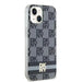 DKNY IML Checkered Mono Pattern & Printed Stripes MagSafe Case for iPhone 15 Plus / 14 Plus - Black - Cell phone cases