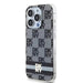 DKNY IML Checkered Mono Pattern & Printed Stripes MagSafe Case for iPhone 15 Pro Max - Black - Cell phone cases