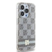 DKNY IML Checkered Mono Pattern & Printed Stripes MagSafe case for iPhone 15 Pro Max - beige - Cell phone cases