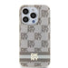 DKNY IML Checkered Mono Pattern & Printed Stripes MagSafe case for iPhone 13 Pro / 13 - beige - Cell phone cases