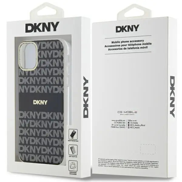 DKNY IML Mono & Stripe MagSafe case for iPhone 11 / Xr - black - Cell phone cases and covers<<<HurtelXML