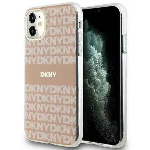 DKNY IML Mono & Stripe MagSafe case for iPhone 11 / Xr - pink - Cell phone cases and covers<<<HurtelXML