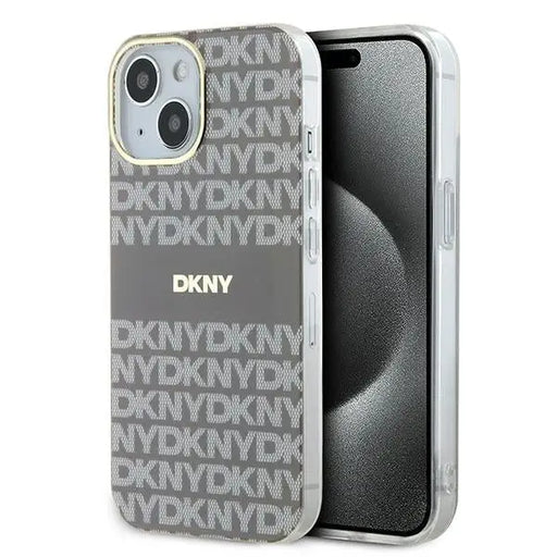DKNY IML Mono & Stripe MagSafe case for iPhone 15 / 14 / 13 - beige - Cell phone cases and covers<<<HurtelXML