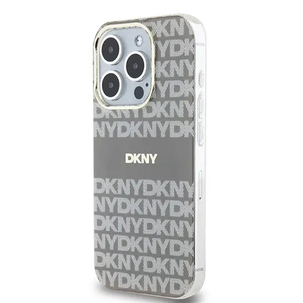 DKNY IML Mono & Stripe MagSafe case for iPhone 15 Pro - beige - Cell phone cases and covers<<<HurtelXML