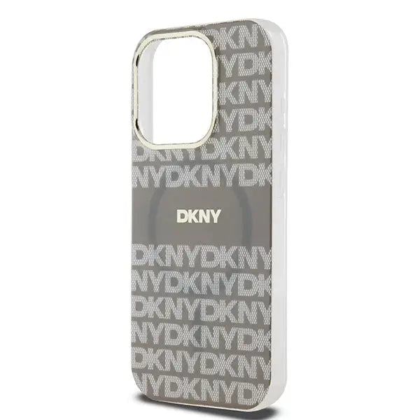 DKNY IML Mono & Stripe MagSafe case for iPhone 15 Pro - beige - Cell phone cases and covers<<<HurtelXML