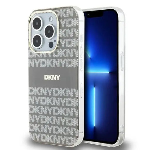 DKNY IML Mono & Stripe MagSafe case for iPhone 15 Pro Max - beige - Cell phone cases and covers<<<HurtelXML