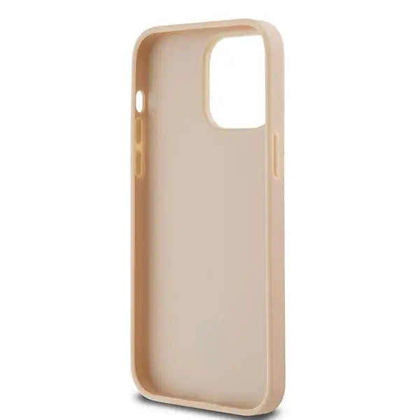 DKNY Leather Checkered Mono Pattern & Printed Stripes case for iPhone 14 Pro Max - pink - Cell phone cases