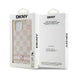 DKNY Leather Checkered Mono Pattern & Printed Stripes case for iPhone 14 Pro Max - pink - Cell phone cases