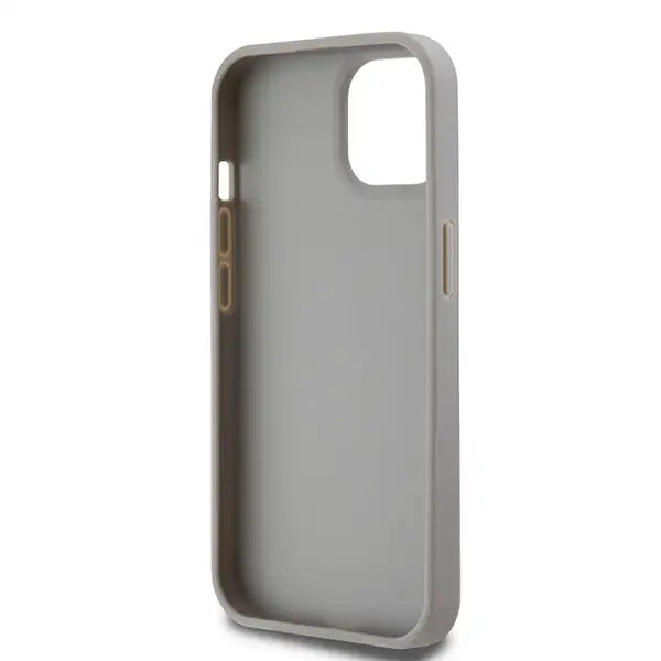 DKNY Leather Mono Stripe & Metal Logo case for iPhone 15 / 14 / 13 - beige - Cell phone cases and covers<<<HurtelXML