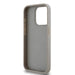 DKNY Leather Mono Stripe & Metal Logo case for iPhone 15 Pro - beige - Cell phone cases and covers<<<HurtelXML
