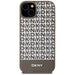 DKNY Leather Printed Pattern Metal Logo MagSafe Case for iPhone 15 / 14 / 13 - Brown - Cell phone cases
