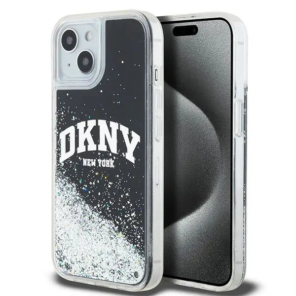 DKNY Liquid Glitter Big Logo case for iPhone 15 / 14 / 13 - black - Cell phone cases and covers<<<HurtelXML