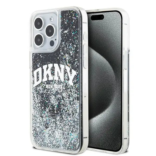 DKNY Liquid Glitter Big Logo case for iPhone 15 Pro Max - black - Cell phone cases and covers<<<HurtelXML