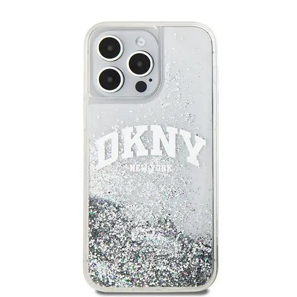 DKNY Liquid Glitter Big Logo case for iPhone 15 Pro - white - Cell phone cases and covers<<<HurtelXML